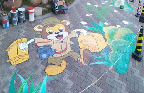 太和夏季画地面彩绘会遇到的问题